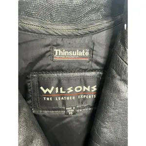 Wilsons Black Leather Motorcycle Jacket Vintage Biker Harley Davidson Size‎ XS thumbnail 4