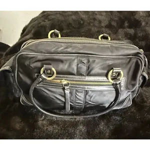 Coach Legacy Small Gallery Black Turnlock Satchel Bag Y2K Vintage # 4453 13x8 thumbnail 6