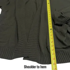 NEW Chelsea28 Green Long Sleeve‎ Cowlneck Cardigan Cashmere Blend Size XS/S thumbnail 11
