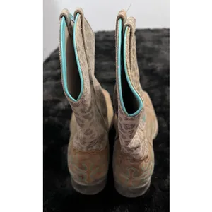 Ariat Crossroads Women Boots Sz 5.5 Brown Leather Cross Leopard Western‎ Boot thumbnail 4