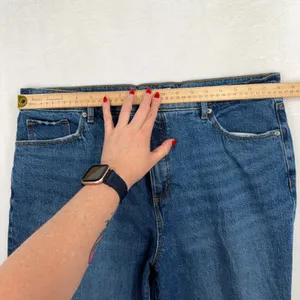 LOFT 14 The Wide Leg Jeans Blue High Rise Stretch 781787 Casual Minimalist thumbnail 11