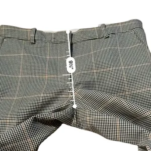 H&M Dress Pants Women's Size 8 Houndstooth Plaid‎ Mid Rise Black Gray White Tan thumbnail 9