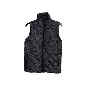 Vera Bradley Fleece vest Women's Small paisley‎ gray/Blue Polyester Cozy puff thumbnail 2