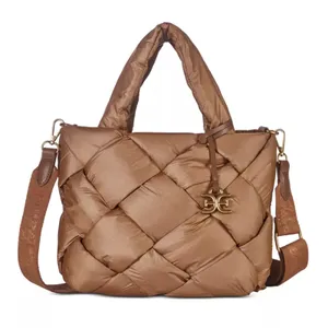SAM EDELMAN‎ Jianna Woven Tote Bag Brown thumbnail 1