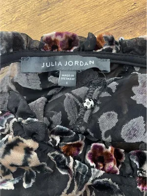 Julia Jordan New Floral Long-Sleeve Mini Dress Whimsigoth L thumbnail 2