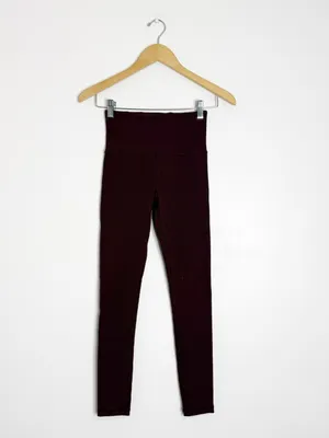 Athleta Elation Rib Tight Leggings Burgundy Size XS High Rise Ribbed thumbnail 6