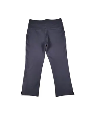 Quince Ultra Stretch Ponte Kick Flare Pants Navy Blue Size L Large Cropped thumbnail 9