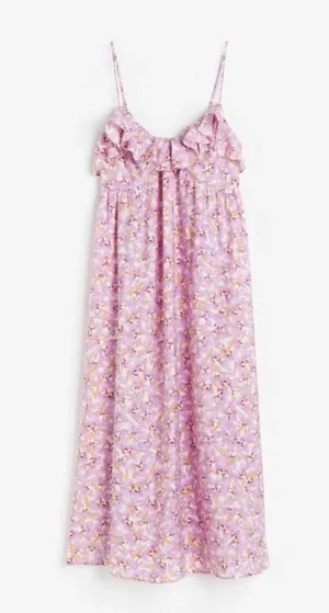 Purple floral dress thumbnail 1