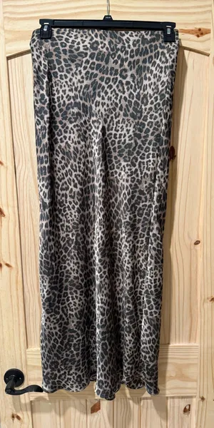 Cheetah print midi skirt Gray Size M thumbnail 1