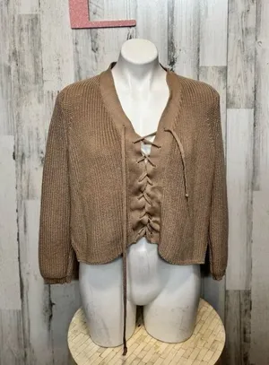 NUDE brown sweater size large Tan thumbnail 1