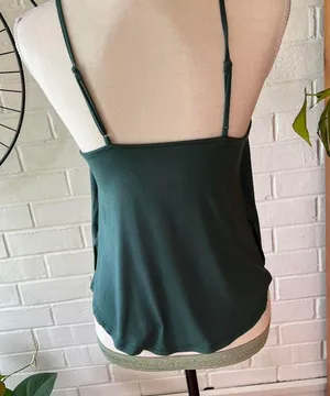 American Eagle Olive Green Soft And Sexy Crop Top thumbnail 2