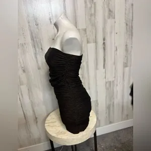 Missguided Brown and gold dress thumbnail 2