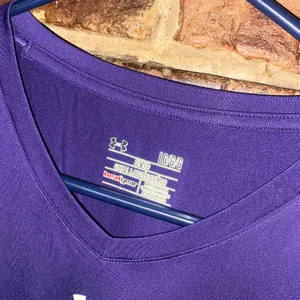 Under Armour Purple Power Alloy Short Sleeve Training Tee Women's Size Large thumbnail 3