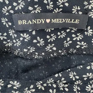 Brandy Melville Navy Floral Wrap Skirt thumbnail 7