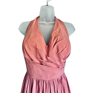 AZAZIE Blush Pink Maxi Dress Criss Cross Open Back Tie Waist thumbnail 10