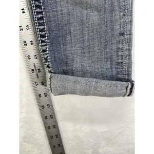 Miss Me Jeans Womens Sz 25 cuffed‎ capri Denim Embellished Fleur de lis Pockets thumbnail 6
