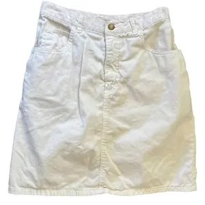 Vintage Guess Georges Marciano White Denim Skirt 1980s thumbnail 1