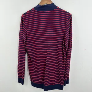 Brooks Brothers XL 1/4 Zip Pullover‎ Long Sleeve Shirt Red Navy Striped Classic thumbnail 8