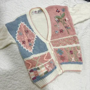 Vintage 90s y2k knit grandma cardigan thumbnail 1
