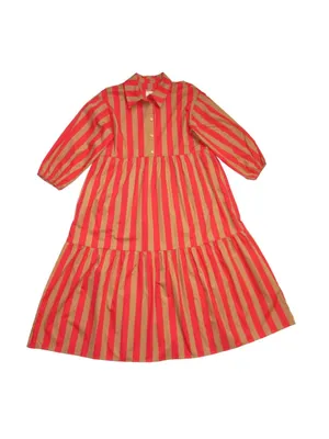 NWT Anthropologie Maeve Bettina in Red Honey Stripe Cotton Shirt Dress M Petite thumbnail 3
