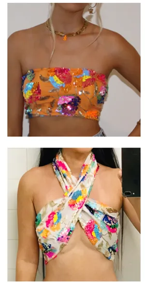 Sequin White Top Multiple thumbnail 8