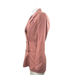 Abercrombie & Fitch Pink Double Breasted Peak Blazer Coat Suit Jacket Size XS thumbnail 2