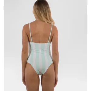 Sugar Coast by Lollis‎ Swim Flamingo Striped One Piece Swimsuit Women Size Small thumbnail 8