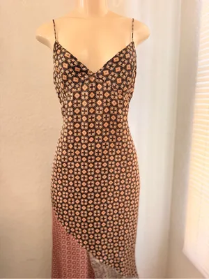Zara women’s. Dress size medium Floral Patchwork Maxi Dress bohemian , western thumbnail 6