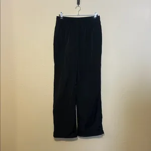 Good American Wide Leg Track Pants Black Size 2 Small Drawstring‎ Mesh Lined thumbnail 3