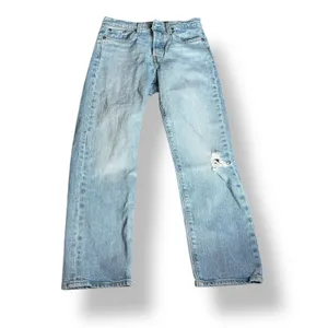 Levi’s Premium Wedgie Straight Jeans W25 L26 Light Wash‎ Distressed High Rise thumbnail 3
