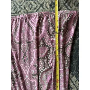 Y2K Beaded Pink Paisley Top Size Large INC Halter Keyhole Neck Blouse Boho Glam thumbnail 5