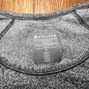 Athleta Speedlight Heather Gray Seamless Top Long Sleeve Gym Athletic sz Small thumbnail 2