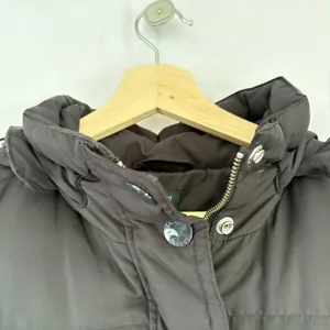 J.Crew Womens Long Puffer Coat Black Removable Hood‎ Quilted Parka Jacket thumbnail 8