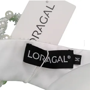 Loragal Pearl Beaded One Shoulder Bra Bralette MED Bridal Club Festival thumbnail 5
