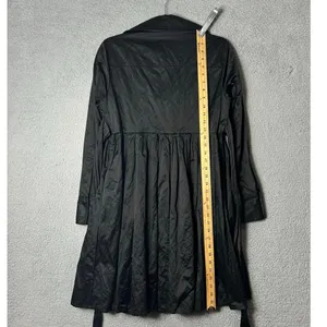 Womens Dress S Black Long Sleeve Collared Witchy Dark Moody Mystical‎ Pleated thumbnail 8