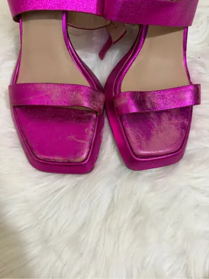 Free People Collection Candice Sandals Heels Metallic Magenta 37.5 thumbnail 3