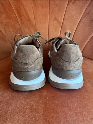 Massimo Dutti Brown Suede Lace up Sneakers Chunky thumbnail 2