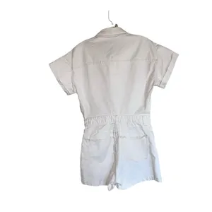 NWT ZARA DENIM TRF SHIMMERY PLAYSUIT Oyster White Medium Bloggers Fave thumbnail 11