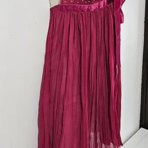 Victoria's Secret Pleated Embellished Babydoll - Claret Red - Size M - 11211557 thumbnail 5