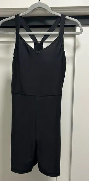 Black Athletic Romper Old Navy thumbnail 1