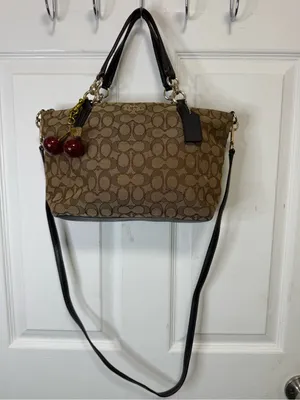 Coach Khaki/Brown Signature Canvas Shoulder Bag /Crossbody bag thumbnail 3