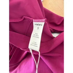 NWT Halara One Shoulder Cropped Active Top Built-In Shelf Bra Size Small thumbnail 3