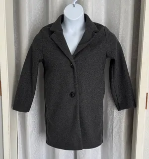 Zara Gray Wool Blend Coat Sz: M thumbnail 1