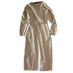 Women's Tan Long Sleeve Fitted Shirt Dress Size Small #260666 thumbnail 10