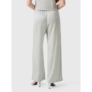 LESET Women's Barb Wide Leg Pant Watercress Silky Gray Size S Minimalist FLAWED thumbnail 3