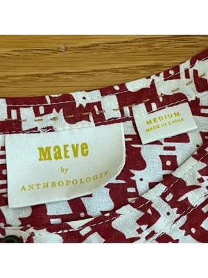 Maeve Anthropologie Avignon Scotty Dog Print Dark Academia Office Siren Blouse M thumbnail 5