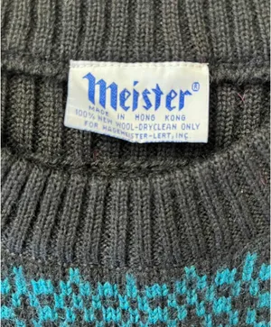 Vintage 70s Meister Wool Sweater Black Size M thumbnail 6