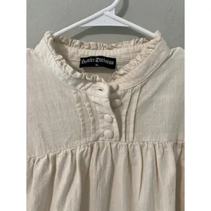 New Scarlet Darkness Ivory Victorian Peasant Blouse Size XL thumbnail 2