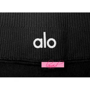 Alo Seamless High-Waist Limitless Open Air Shorts Black Edgy Sheer Mesh Cut-Outs thumbnail 10