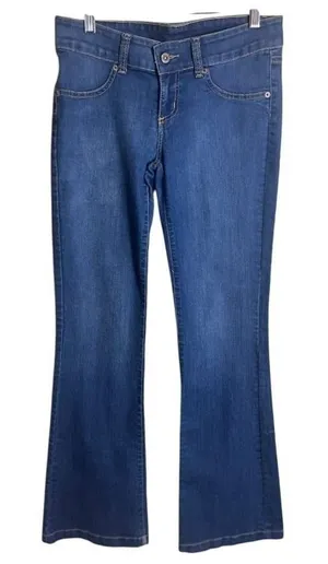 Carmar Bootcut Jeans Womens 28 Blue Excellent Stretch Heart Embroidery thumbnail 1
